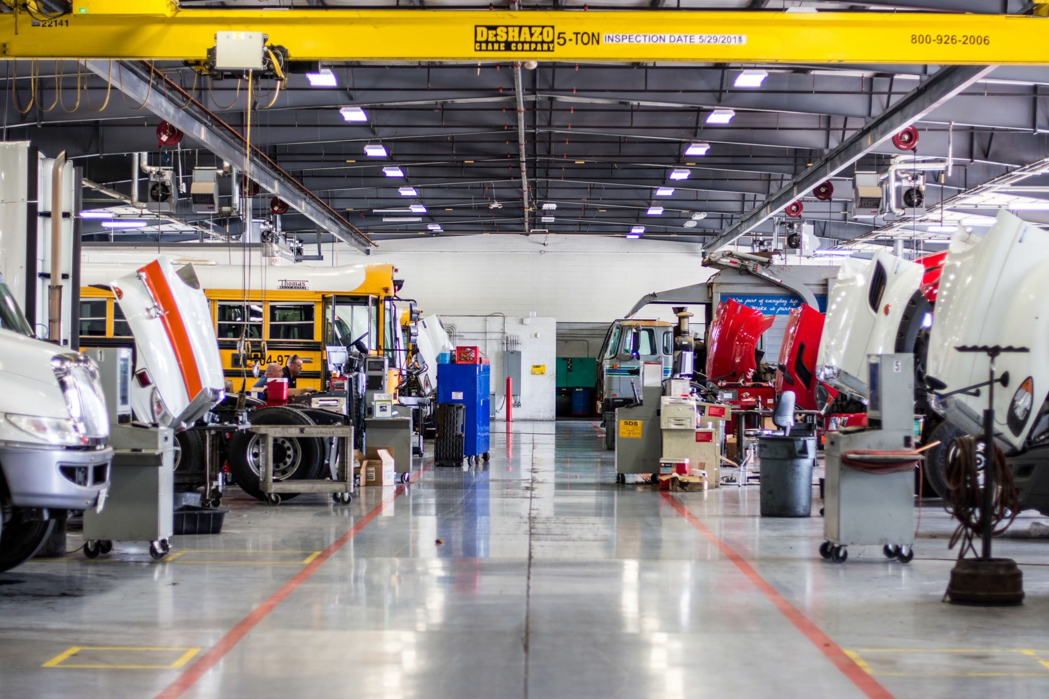 Modern diesel truck shop